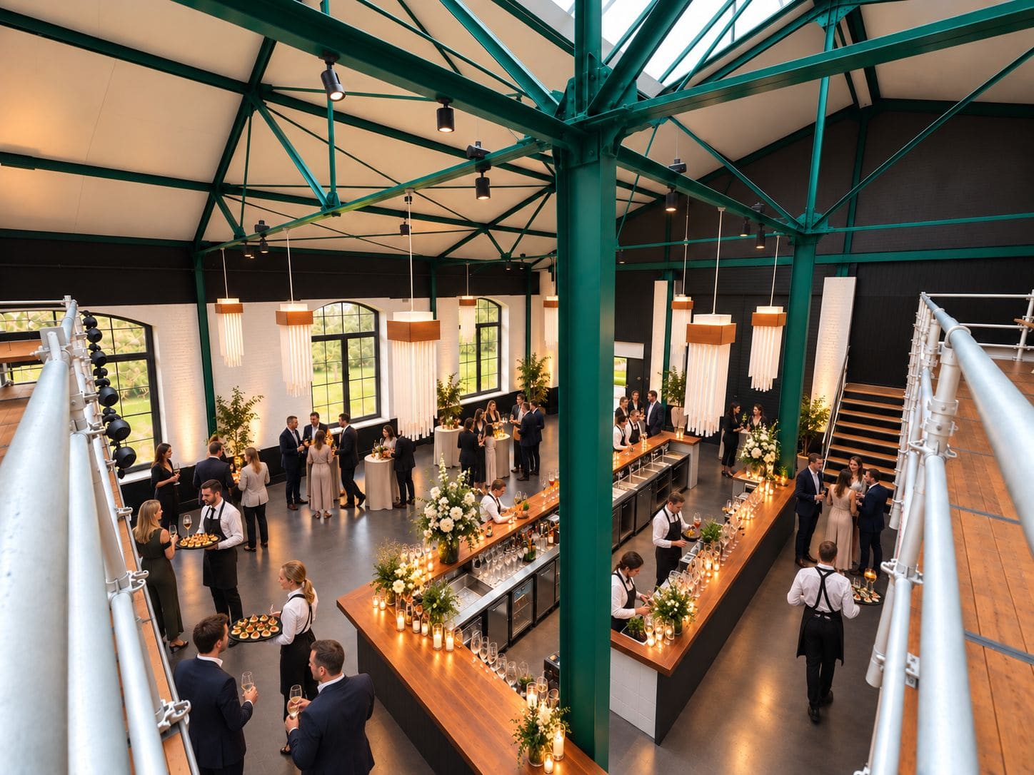 Flying Buffet und Service an der Bar in der Halle des Cordeshofs